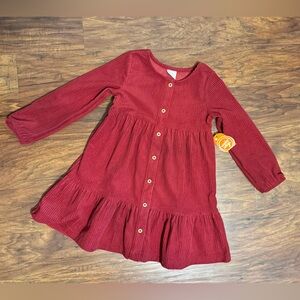 NWT WonderNation Girls (4T) Corduroy Tiered Dress